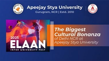 Business News | Elaan 2025: Apeejay Stya University's Grand Extravaganza Leaves a Lasting Impression
