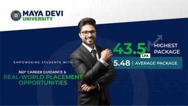 Business News | Maya Devi University Shatters Placement Records in 2024, Solidifying Its Position as a Premier Placement-Focused Institution