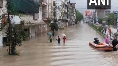 India News | Imphal Witnesses Flood-like Situation After Incessant Rainfall, Waterlogging in Several Areas