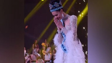 Entertainment News | Miss World 2025 Opal Suchata Greets Audience with a Traditional 'Namaste' Gesture