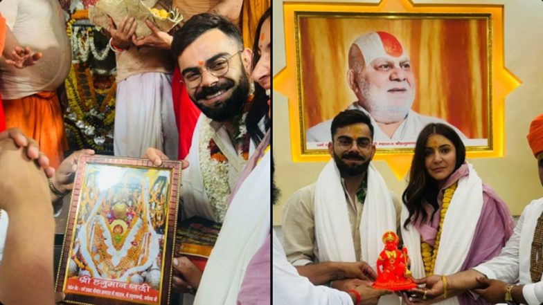 Anushka Sharma, Virat Kohli Seek Blessings at Ayodhya's Hanuman Garhi Temple (See Pics and Video)