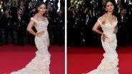 Cannes 2025: Alia Bhatt Makes Striking Appearance in Off-Shoulder Schiaparelli Floral Gown, Fans Hail Bollywood Actress' Cannes Debut (Pics and Videos)