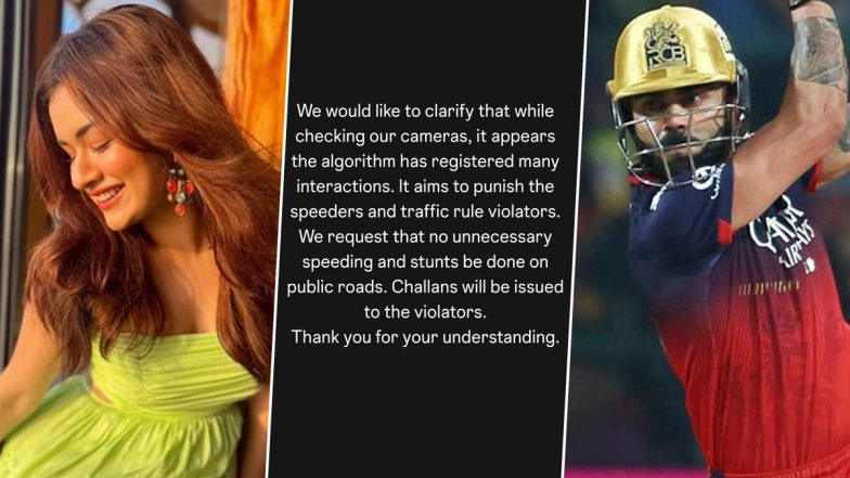‘Algorithm Has Registered Many Interactions...' Delhi Police Takes Subtle Dig at Virat Kohli After His Clarification on ‘Liking’ Avneet Kaur’s Pics (See Post)