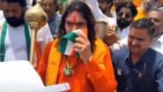 Balmukund Acharya Uses Tricolour As Handkerchief To Wipe Sweat During Tiranga Yatra in Jaipur, Congress Slams BJP MLA After Video Goes Viral