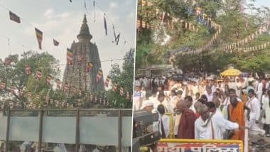 Buddha Jayanti 2025: Thousands of Devotees Gather at Bodh Gaya in Bihar To Celebrate Lord Buddha's 2569th Birth Anniversary (Watch Video)