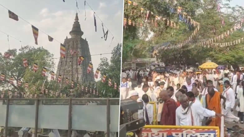 Buddha Jayanti 2025: Thousands of Devotees Gather at Bodh Gaya in Bihar To Celebrate Lord Buddha's 2569th Birth Anniversary (Watch Video)