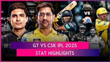 GT vs CSK IPL 2025 Stat Highlights: Noor Ahmad and Anshul Kamboj’s Three Wickets Each Help Super Kings Sign Off on Positive Note