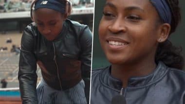 Coco Gauff Forgets Her Racquet at French Open 2025 Before First Round Victory Against Olivia Gadecki, Jokingly Blames It on Her Coach (Watch Video)
