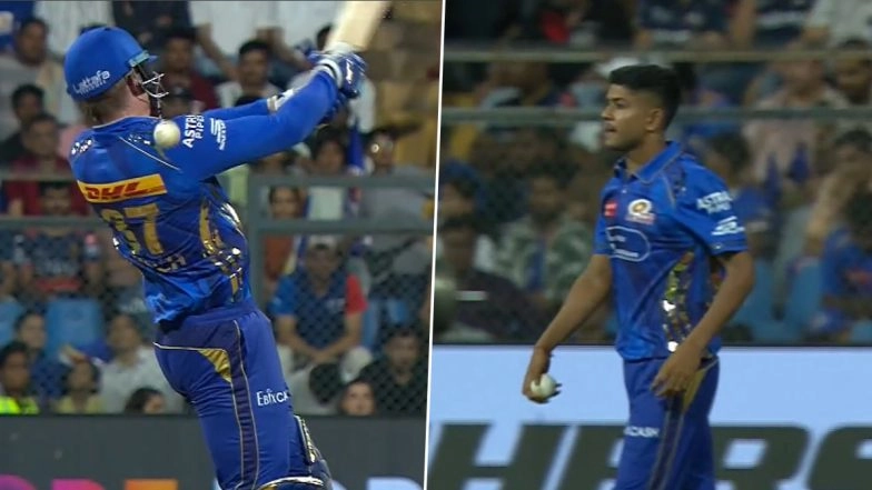 Ashwani Kumar Replaces Corbin Bosch As Concussion Sub After the Latter Retires Hurt Getting Hit By Prasidh Krishna's Bouncer During MI vs GT IPL 2025 Match