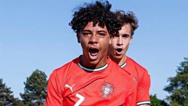 Cristiano Ronaldo Jr Scores Brace to Help Portugal U-15 Win Vlatko-Markovic Tournament; Performs Father's Iconic 'Siuu' Celebration (Watch Video)