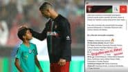 Cristiano Ronaldo Congratulates Son Cristiano Jr After He Earns Call-Up to Portugal U-15 Football Team, Al-Nassr Star Says 'Proud of You' (See Instagram Stories)