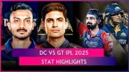 DC vs GT IPL 2025 Stat Highlights: Sai Sudharsan&rsquo;s Century Powers Gujarat Titans Into Play-Off
