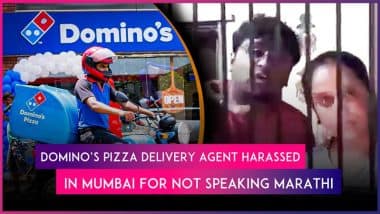 Domino’s Pizza Delivery Agent Harassed by Mumbai Couple for Not Speaking Marathi, Video Goes Viral