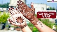 Easy Mehndi Designs for Vat Savitri Vrat 2025: Beautiful Mehendi Patterns and Simple Henna Ideas To Celebrate the Auspicious Fasting Festival (Watch Videos)