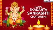 Ekadanta Sankashti Chaturthi 2025 Wishes: Share WhatsApp Messages, Quotes, Greetings, HD Images and Lord Ganesha Wallpapers To Celebrate the Auspicious Festival