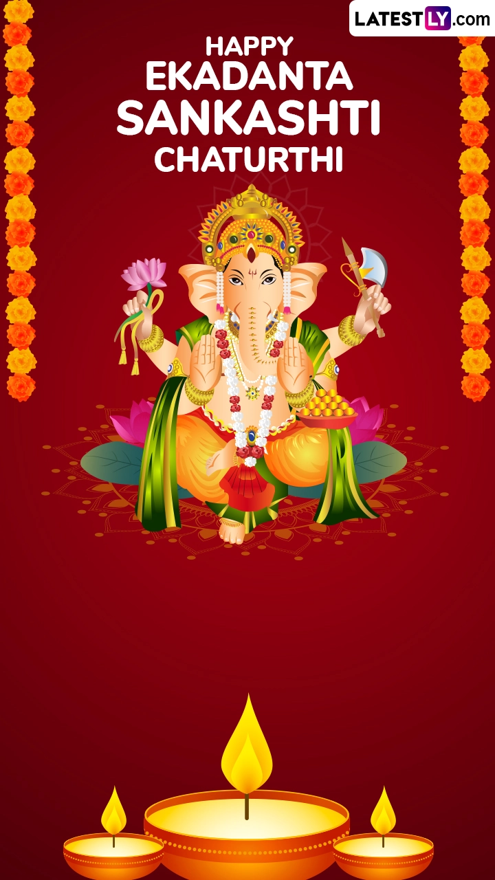 Ekadanta Sankashti Chaturthi 2025 Greetings and Images To Share With Family and Friends