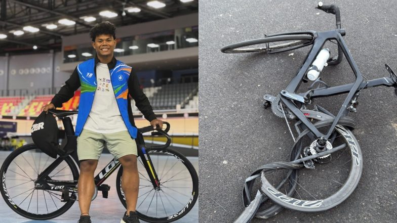 Top Indian Cyclist Esow Alban Hit by Two Bikers During On-Road Training Ride, Says ‘They Were Speeding at Over 100 KM/H’