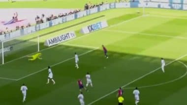 Fermin Lopez Cancelled Goal Video: Watch Spanish Youngster's Sensational Finish Get Ruled Out Due to Handball During Barcelona vs Real Madrid La Liga 2024-25 El Clasico Match