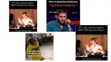 NTA NEET-UG 2025 Physics Exam Paper Funny Memes Go Viral: Students Find Solace in Hilarious Reels As National Testing Agency Conducts National Eligibility cum Entrance Test for Undergraduate