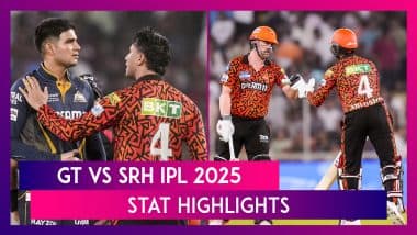 GT vs SRH IPL 2025 Stat Highlights: Shubman Gill, Jos Buttler, Prasidh Krishna Help Gujarat Titans Beat Sunrisers Hyderabad