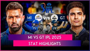 GT vs MI IPL 2025 Stat Highlights: Gujarat Titans Prevail in Rain-Curtailed Thriller