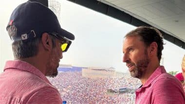 Gareth Southgate Spotted at Eden Gardens in Kolkata Supporting Rajasthan Royals During KKR vs RR IPL 2025 Match (See Pic)