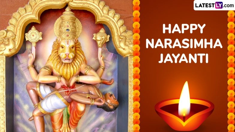 Narasimha Jayanti 2025 Wishes, Images and Greetings: Celebrate Lord Narasimha&rsquo;s Blessings With Devotion and Joy