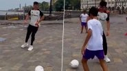 Harry Maguire Plays Football On Streets of Mumbai With Local Kids Amid Commercial Tour of India Representing Manchester United (Watch Video)