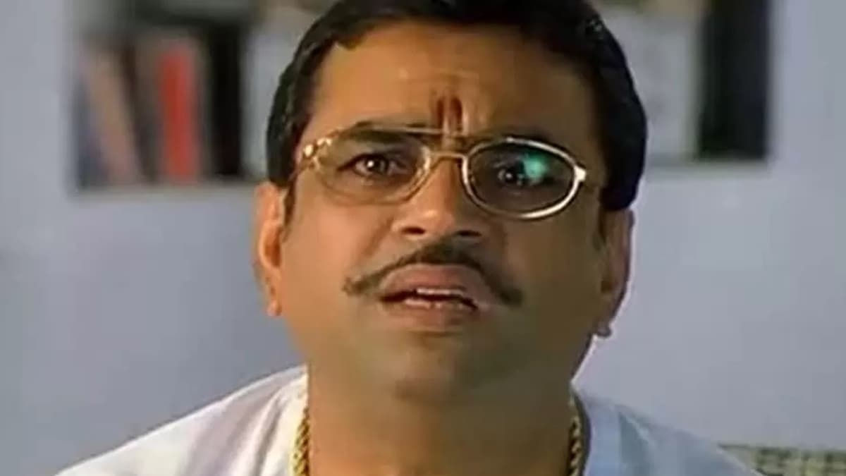 In 'Hungama,' Paresh Rawal is uproarious as Radhe Shyam Tiwari, a suspicious husband whose misunderstandings and over-the-top reactions drive the film’s chaotic comedy. In 'Hungama,' Paresh Rawal is uproarious as Radhe Shyam Tiwari, a suspicious husband whose misunderstandings and over-the-top reactions drive the film’s chaotic comedy.