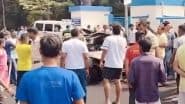 Horror in Jamshedpur: Moving Car Turns Into Fireball After Gas Cylinder Blast, Driver Burnt Alive in Jharkhand’s Kadma Area; Video Surfaces