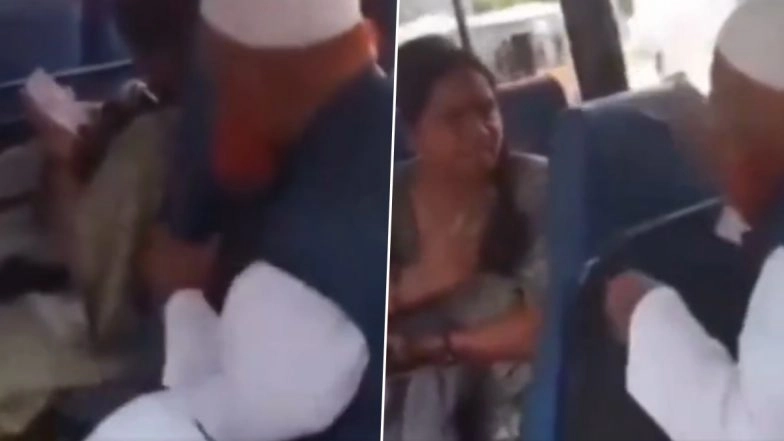 BMTC Issues Statement After Viral Video Shows Elderly Man Inappropriately Touching Woman Passenger on Bus in Bengaluru