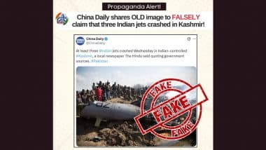 Indian Fighter Jets Crashed in Kashmir? PIB Fact Check Debunks Fake News Report by China Daily