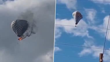 Tragedy at Mexico’s First Balloon Festival: Man Falls to His Death After Getting Entangled in Burning Hot Air Balloon in Zacatecas, Terrifying Video Surfaces