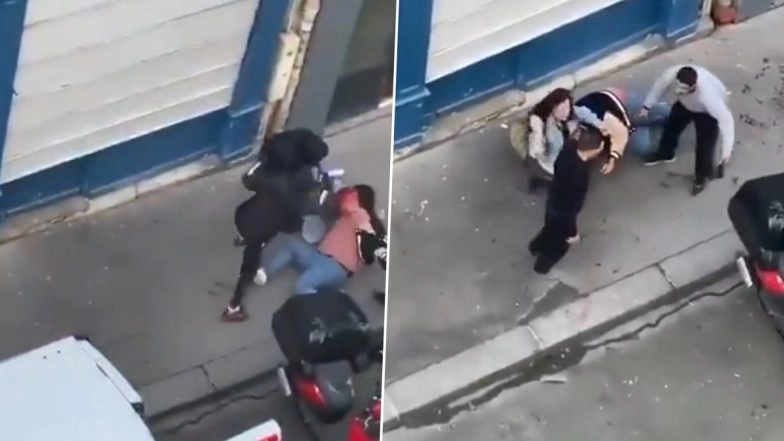 Attempted Kidnapping Caught on Camera in Paris: Daughter and Grandson of Paymium CEO Pierre Noizat Targeted by Masked Gang, Rescued by Bystander With Fire Extinguisher (Watch Video)
