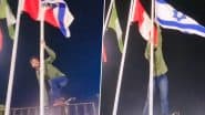 Hyderabad: Youth Pulls Down Israeli Flag Hoisted for Miss World 2025, Live-Streams Act on Instagram; Booked After Video Goes Viral