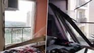 Jaypee Aman Society in Noida Rocked by Storm: Windows and Doors Collapse in High-Rise Flat, Viral Video Sparks Outrage Over Construction Quality