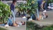 Indore: Girl Thrashes Boyfriend With Slippers, Tears His Clothes in Public After Catching Him With Another Girl; Video Goes Viral