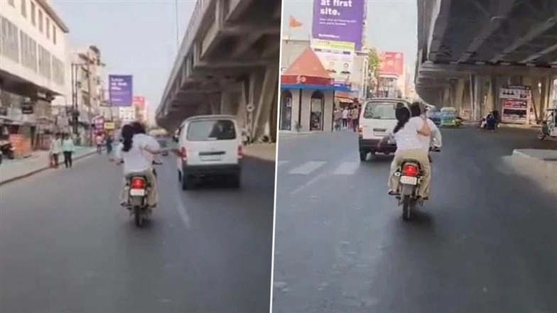 Lucknow: Woman Beats Man With Slipper on Moving Bike, Police Begin Probe As Video Goes Viral