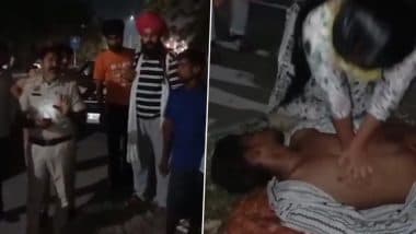 Heroic Act Caught on Camera in Karnal: Nurse Saves Man Presumed Dead on Roadside With Timely CPR in Haryana, Video Goes Viral