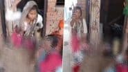 Cruelty Caught on Camera in Bulandshahr: Mother Slams Her Children to Ground, Beats Them With Slippers, Investigation Underway After Video Goes Viral