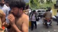 Ghaziabad Horror: Man Throws Acid on Wife in Public After She Returns Home Following Brief Absence; Eyewitnesses Nab Accused (Watch Video)