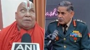 Army Chief General Upendra Dwivedi Receives &lsquo;Diksha&rsquo; From Jagadguru Ramabhadracharya in Chitrakoot; Seer Seeks PoK As Guru Dakshina (Watch Video)