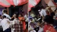 Cooler Chaos at Jhansi Wedding: Brawl Erupts Over Cooler&rsquo;s Airflow in UP As Guests Throw Chairs at Each Other; Narrow Escape for Bride and Groom (Watch Video)