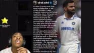'All Legends Are Retiring…’ YouTuber IShowSpeed Shocked After Virat Kohli’s Retirement From Test Cricket