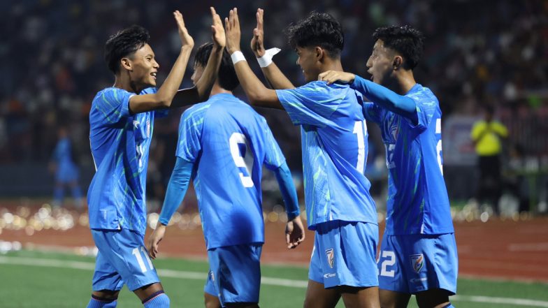 SAFF U-19 Championship 2025: India Beat Sri Lanka 8–0 To Start Campaign on a High; Danny Meitei Scores Hat-Trick, Prashan Jajo Nets Brace