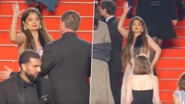 Alleged Indian ‘Celebrity’ Removed From Cannes 2025 Red Carpet by Security As Influencer Tries To Have Iconic ‘Shantipriya’ Moment (Watch Viral Video)
