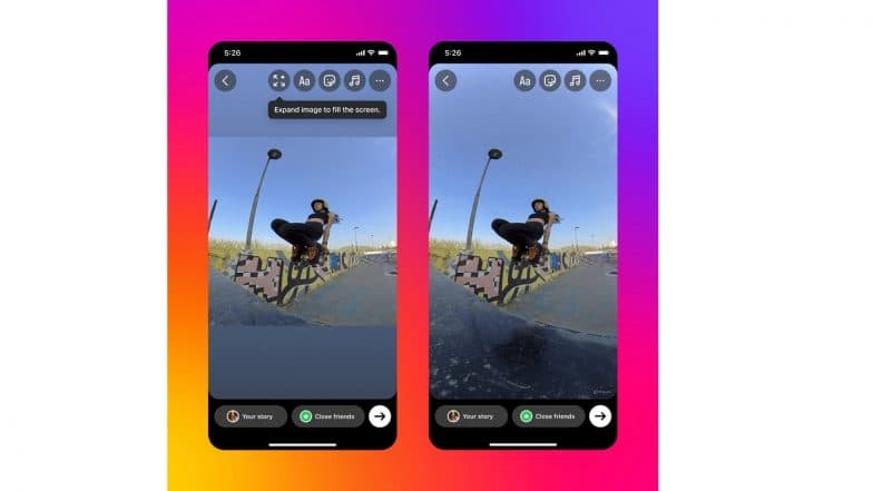 Instagram New Feature Update; Platform Now Uses Meta AI to Allows Users To Expand Small Images to Full-Size for Using in Stories, Currently Available in US