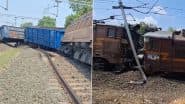 Jalgaon Train Derailment: Goods Train Derails at Amalner in Maharashtra on Bhusaval-Nandurbar Route, Loco Pilot and Guard Safe (Watch Video)