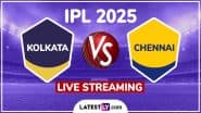 Kolkata Knight Riders vs Chennai Super Kings IPL 2025 Free Live Streaming Online: How To Watch KKR vs CSK Indian Premier League T20 Cricket Match Live Telecast on TV?