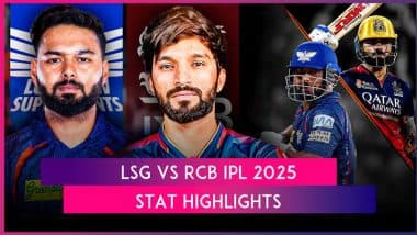 LSG vs RCB IPL 2025 Stat Highlights: Jitesh Sharma’s Stunning 85* Help Royal Challengers Bengaluru Secure Finish in Top Two